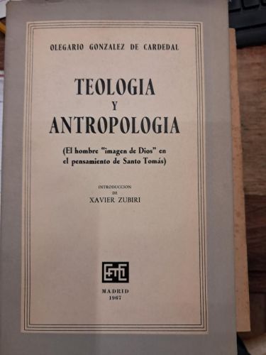 Portada del libro de TEOLOGIA Y ANTROPOLOGIA 