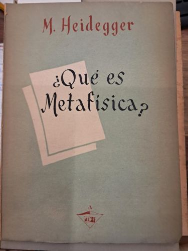 Portada del libro de ¿QUE ES METAFISICA?