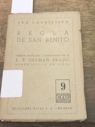 Portada del libro de REGLA DE SAN BENITO 