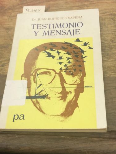 Portada del libro de TESTIMONIO Y MENSAJE 