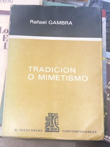 Portada del libro de TRADICION O MIMETISMO 