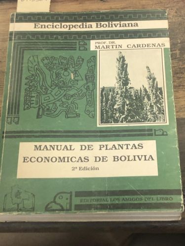 Portada del libro de MANUAL DE PLANTAS ECONOMICAS DE BOLIVIA 
