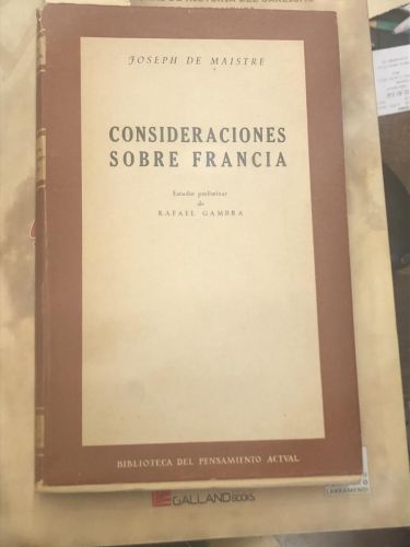 Portada del libro de CONSIDERACIONES SOBRE FRANCIA 